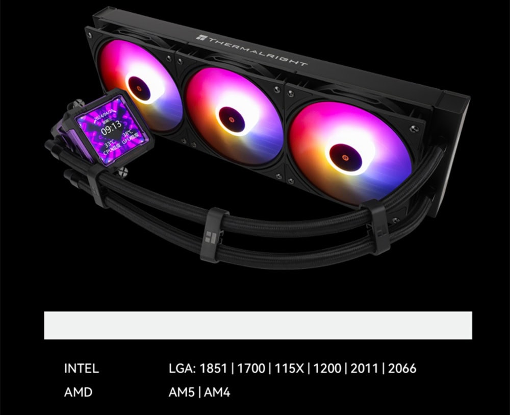Thermalright Frozen Warframe Pro 360 Black Argb Sıvı Soğutucu H10