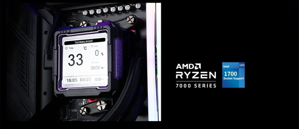 Thermalright Frozen Warframe Pro 360 Black Argb Sıvı Soğutucu H2