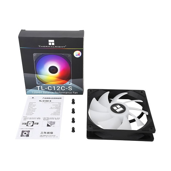 Thermalright Tl C12c S Argb 120mm Siyah Kasa Fani Y8