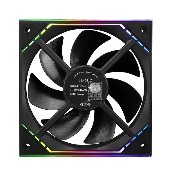 Thermalright Tl M12 Argb 120mm Beyaz Siyah Kasa Fani Y2