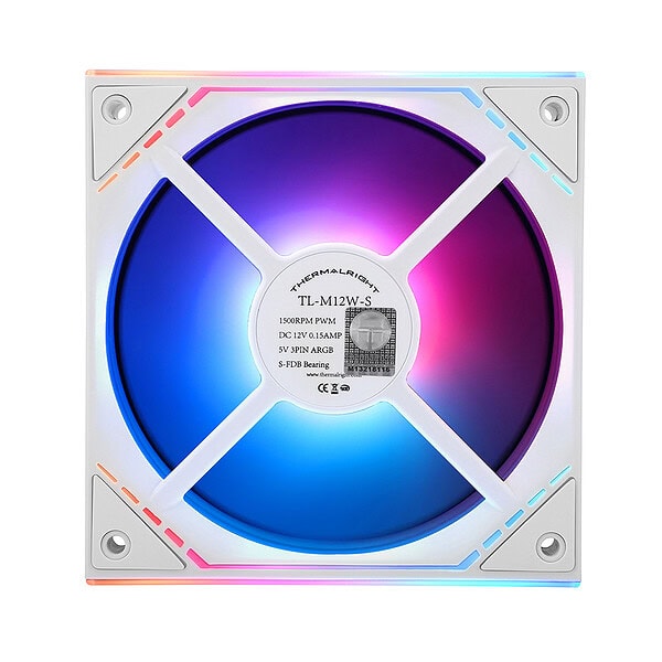 Thermalright Tl M12w S Argb 120mm Beyaz Kasa Fani Y2