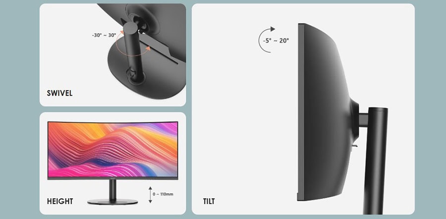 MSI MODERN MD342CQP Monitör h18
