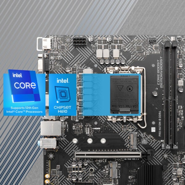 MSI PRO H610M-B DDR4 Anakart h2