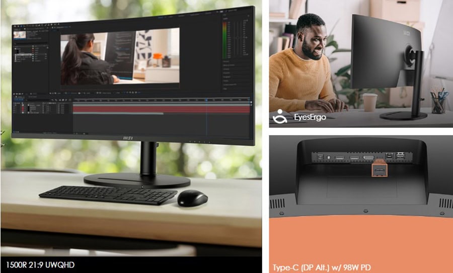 MSI MODERN MD342CQP Monitör h3