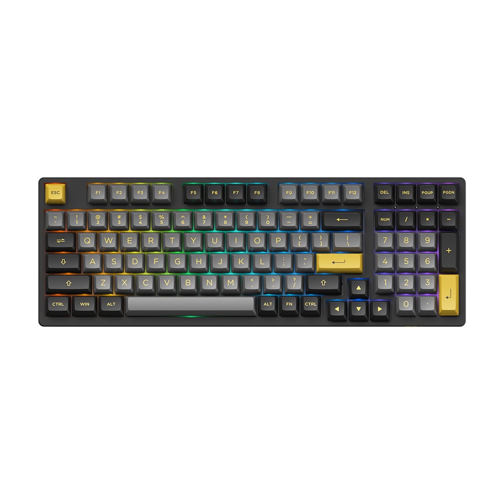Akko 3098b Plus Black Gold Rgb Kablosuz Hotswap Ingilizce Mekanik Gaming Klavye 1