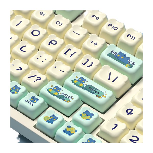 Akko Lemon Bear Pbt 122 Adet Keycap Set 3