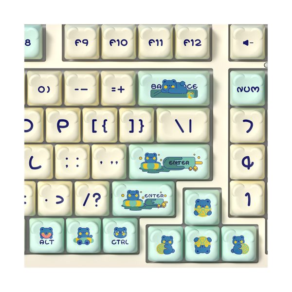 Akko Lemon Bear Pbt 122 Adet Keycap Set 4