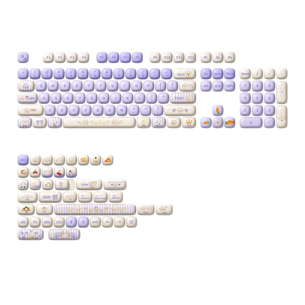 Akko Magic Lop Bunny Pbt 138 Adet Keycap Set 1