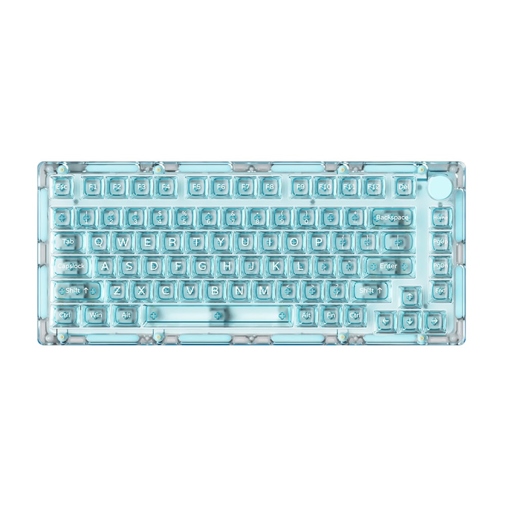 Akko Monsgeek Ice75 Clear Blue Tkl Rgb Kablosuz Hotswap Mekanik Gaming Klavye 1