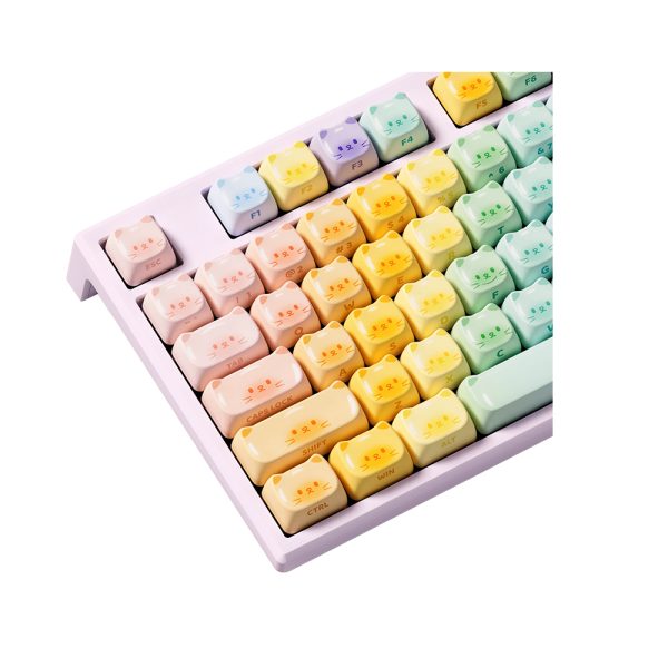 Akko Monsgeek Mg108b Colorful Cats Rgb Kablosuz Hotswap Mekanik Gaming Klavye Yh6