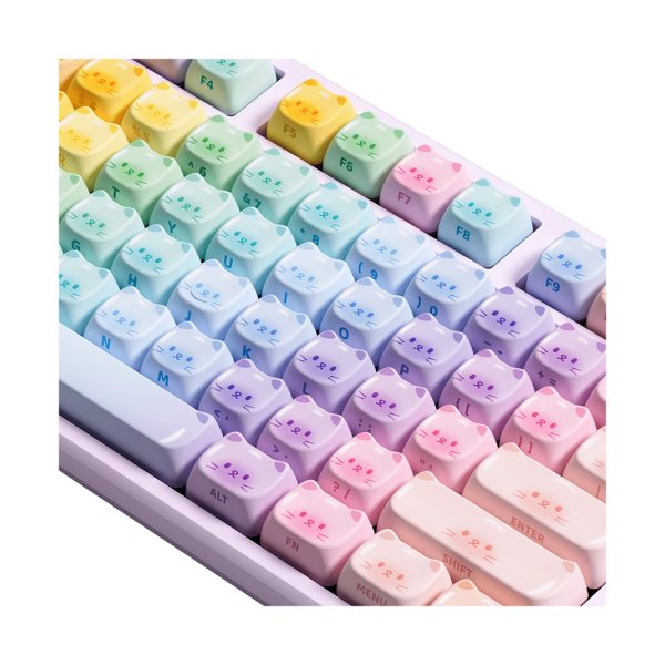 Akko Monsgeek Mg108b Colorful Cats Rgb Kablosuz Hotswap Mekanik Gaming Klavye Yh8