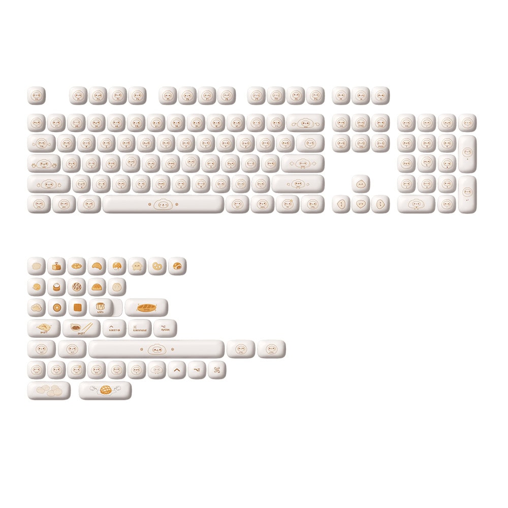 Akko Steamed Buns Pbt 138 Adet Keycap Set 1