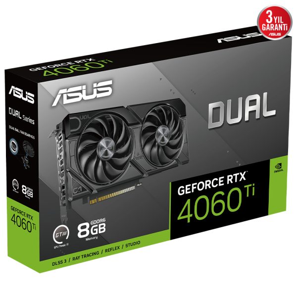 Asus Dual Geforce Rtx 4060 Ti Evo 8gb Gddr6 128 Bit Dlss 3 Ekran Karti 16