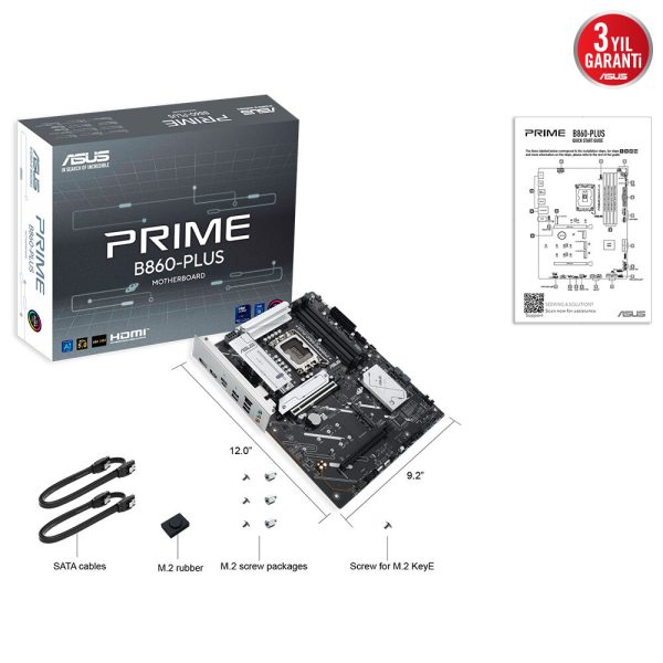 Asus Prime B860 Plus Csm 8666mhz Oc Ddr5 Soket Lga1851 M 2 Hdmi Dp Atx Anakart 11