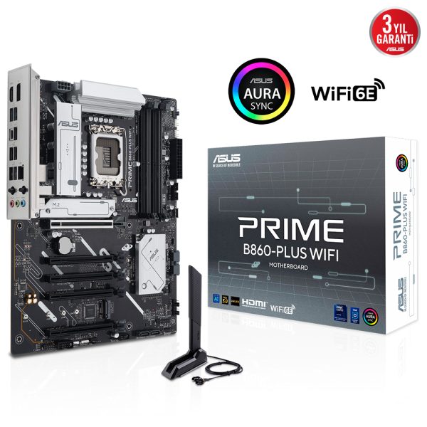 Asus Prime B860 Plus Wifi 8200mhz Oc Ddr5 Soket Lga1851 M 2 Hdmi Dp Atx Anakart 13