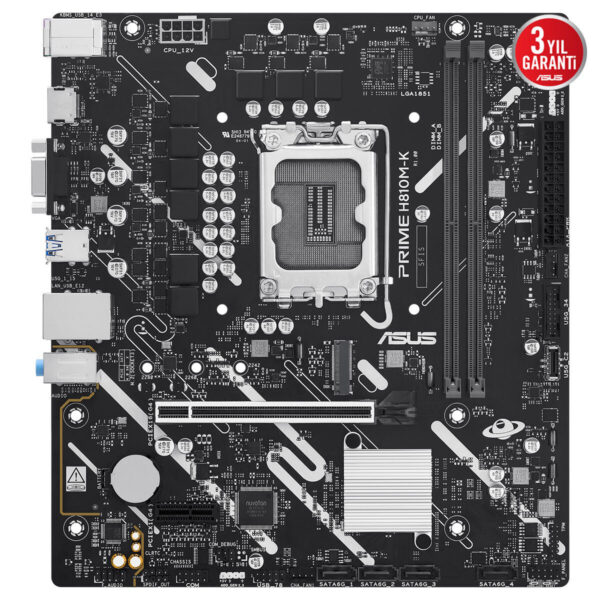 Asus Prime H810m K 6400mhz Ddr5 Soket Lga1851 M.2 Hdmi Vga Matx Anakart 3