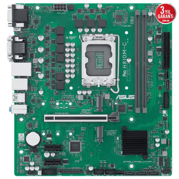 Asus Pro H810m C Csm 6400mhz Oc Ddr5 Soket Lga1851 M 2 Hdmi Dp Vga Matx Anakart 2