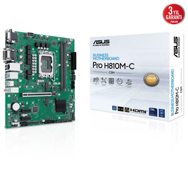 Asus Pro H810m C Csm 6400mhz Oc Ddr5 Soket Lga1851 M 2 Hdmi Dp Vga Matx Anakart 9