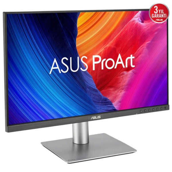 Yüksek çözünürlüklü ASUS ProArt bilgisayar monitörü, profesyonel tasarım ve grafik işleri için ideal, ince çerçeve ve ergonomik stand özellikleriyle üstün görsel deneyim sağlar.