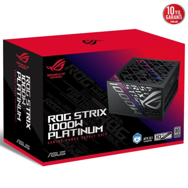 Asus Rog Strix 1000p 1000w 80+ Platinum Full Modüler Fanlı Güç Kaynağı 17