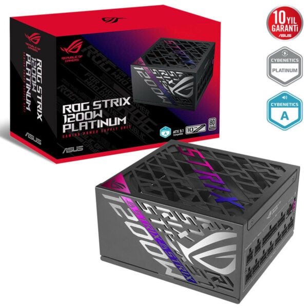 Yüksek çözünürlüklü ROG STRIX 1200W PLATİNUM Oyun Güç Kaynağı, ASUS kalitesi ve dayanıklılığı ile profesyonel oyun performansı sağlar.