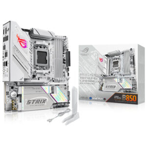 ASUS ROG STRIX B850-G GAMING WIFI anakart, AM5 soketli, DDR5 RAM, M.2 ve HDMI çıkışlarıyla yüksek performanslı oyun ve işlemci kullanımı için ideal.
