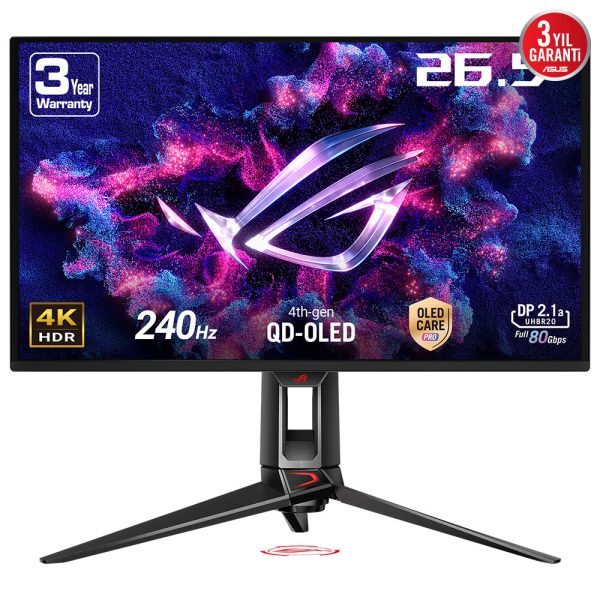 Asus Rog Swift Oled Pg27ucdm 26 5 Inc 240hz 0 03ms 4k Uhd Adaptive Sync Qd Oled Pivot Gaming Monitor 2