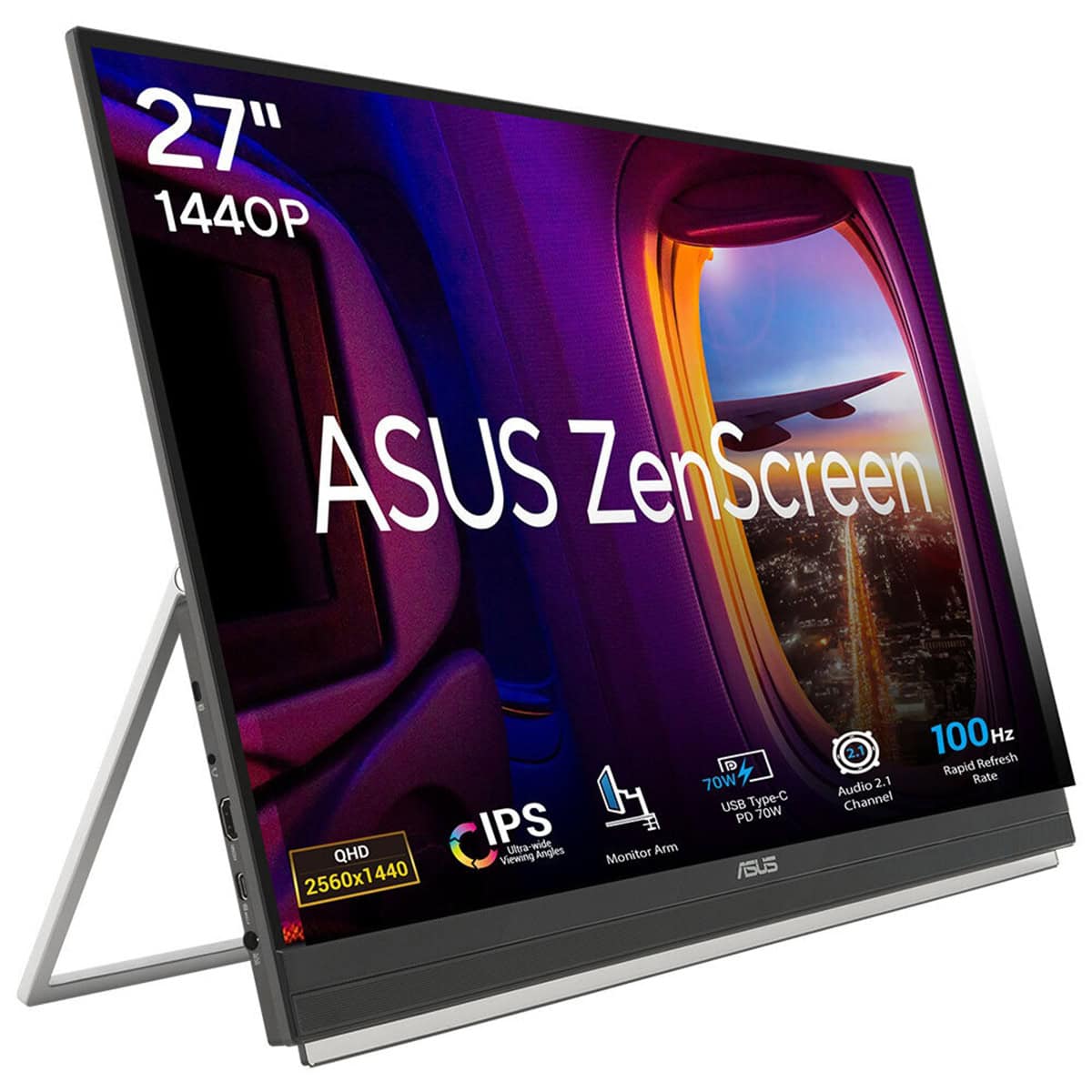 Asus Zenscreen Mb27acf 27 Inc 100hz 5ms 2k Qhd Adaptive Sync Ips Tasinabilir Monitor 1