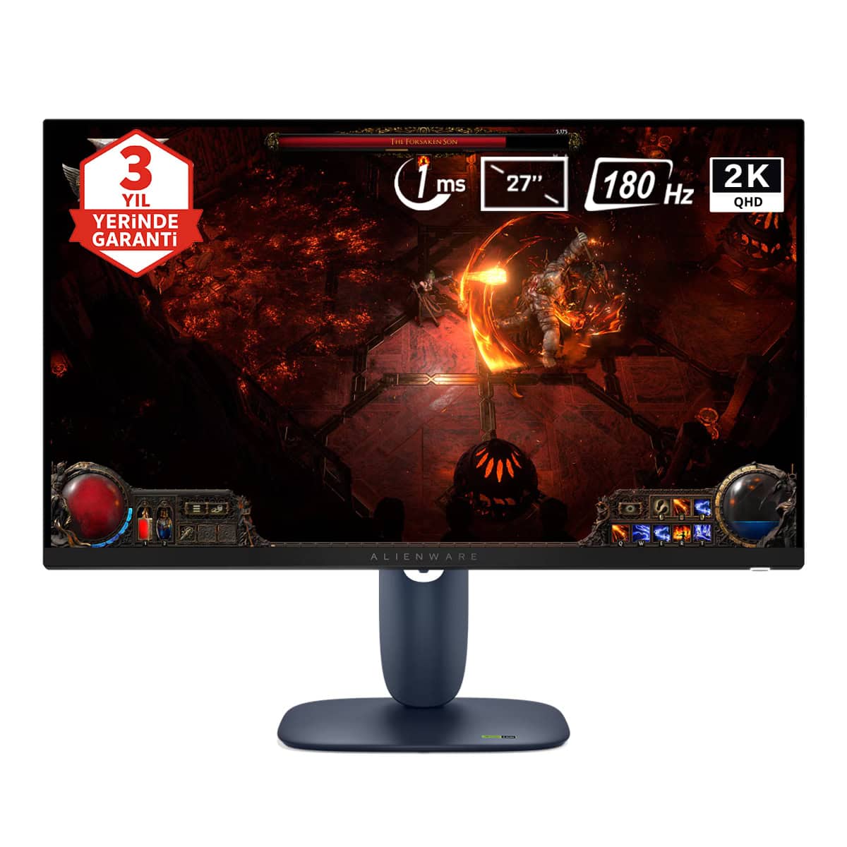 Dell Alienware Aw2725dm 27 Inç 180hz 1ms 2k Qhd Adaptive Sync Fast Ips Pivot Gaming Monitör 1