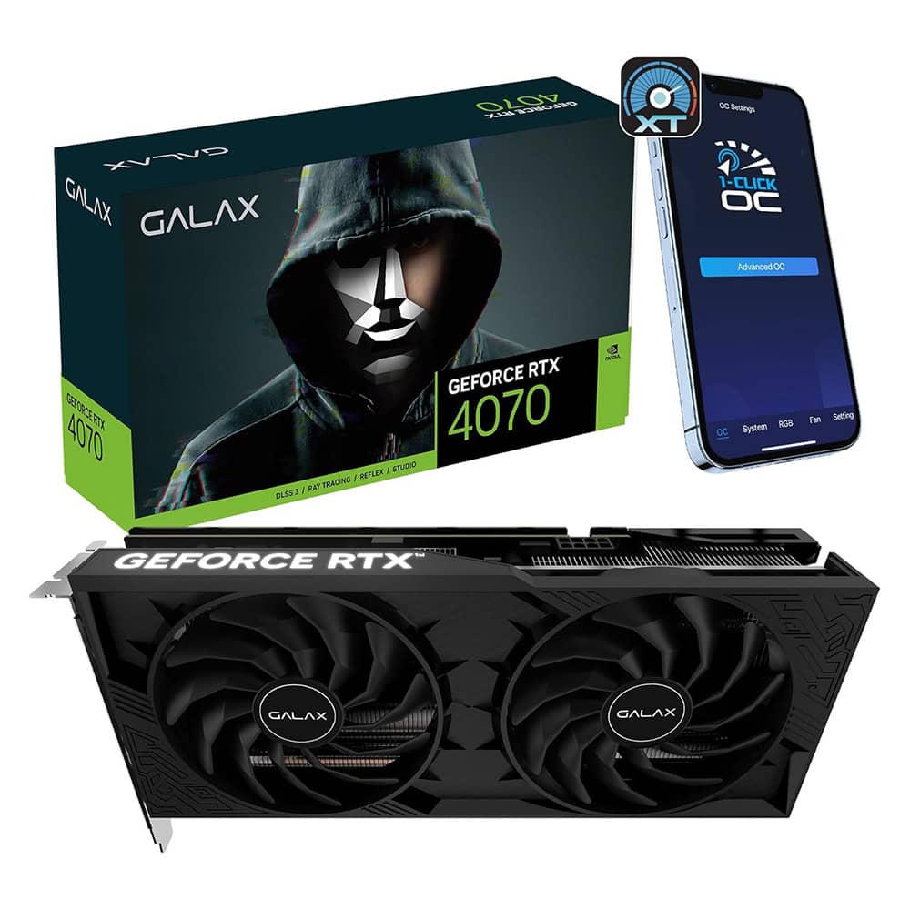 Galax Geforce Rtx 4070 1 Click Oc 2x V2 12gb Gddr6x 192 Bit Dlss 3 Ekran Karti 47nom7mdabxv 2 Yil Birebir Degisim Garantili 1