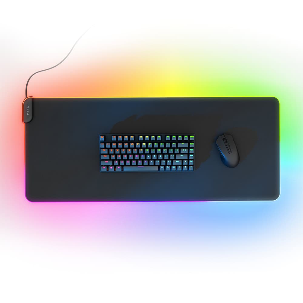 Hyte Cnvs Qrgb Suya Dayanikli 90x37cm 5mm Siyah Mouse Pad Mat Hyte Cnvs B 1