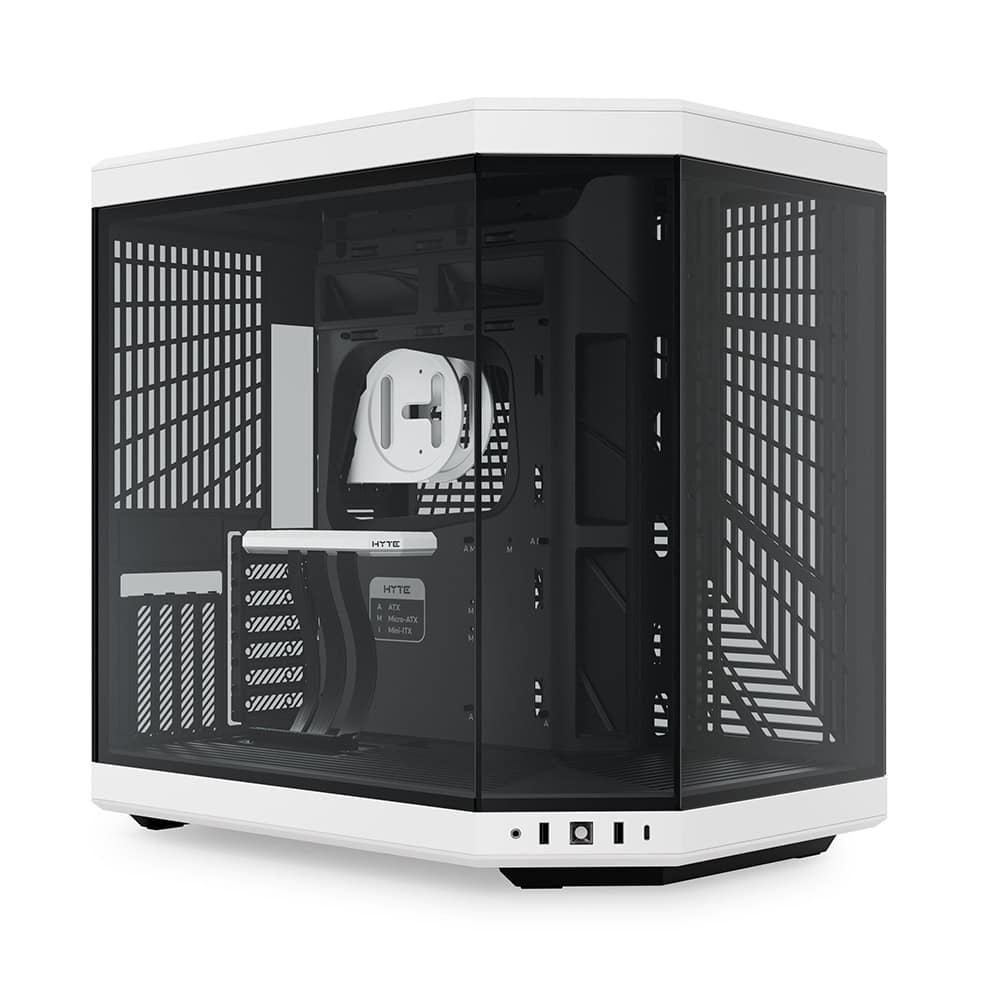 Hyte Y70 Panda Temperli Cam Usb 3 2 E Atx Dual Chamber Mid Tower Gaming Kasa Cs Hyte Y70 Bw 1