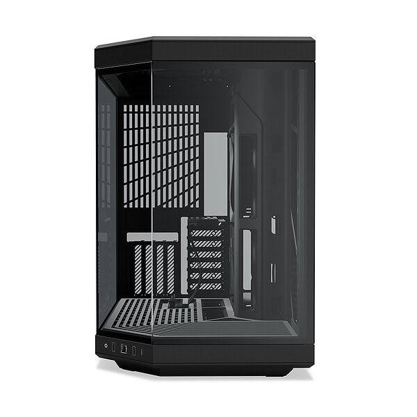Hyte Y70 Pitch Black Temperli Cam Usb 3 2 E Atx Dual Chamber Mid Tower Gaming Kasa Cs Hyte Y70 B 2