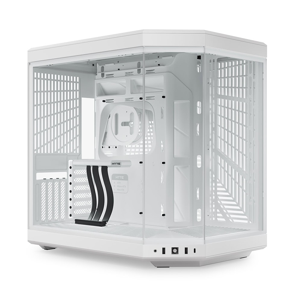 Hyte Y70 Snow White Temperli Cam Usb 3 2 E Atx Dual Chamber Mid Tower Gaming Kasa Cs Hyte Y70 Ww 1