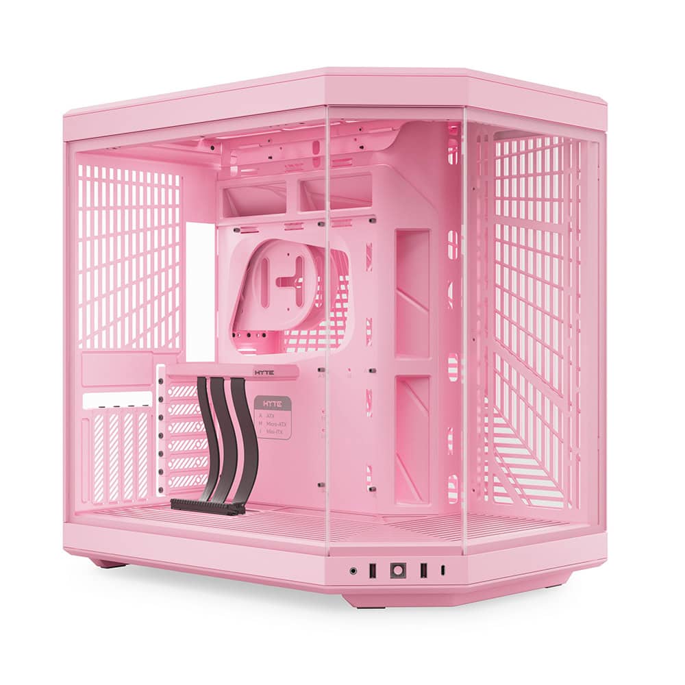 Hyte Y70 Strawberry Milk Temperli Cam Usb 3 2 E Atx Dual Chamber Mid Tower Gaming Kasa Cs Hyte Y70 Sm 1