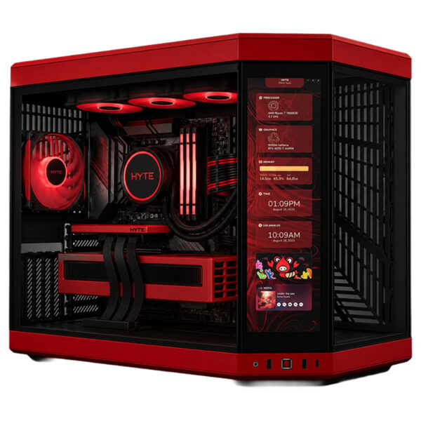 Hyte Y70 Touch Black Cherry Temperli Cam Usb 3 2 E Atx Dual Chamber Mid Tower Dokunmatik Ekranli Gaming Kasa Cs Hyte Y70tti Rb 2 Yil Birebir Degisim Garantili T2