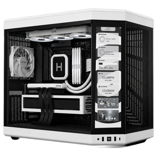 Hyte Y70 Touch Panda Temperli Cam Usb 3 2 E Atx Dual Chamber Mid Tower Dokunmatik Ekranli Gaming Kasa Cs Hyte Y70tti Wb 2 Yil Birebir Degisim Garantili T2