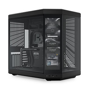 Hyte Y70 Touch Pitch Black Temperli Cam Usb 3 2 E Atx Dual Chamber Mid Tower Dokunmatik Ekranli Gaming Kasa Cs Hyte Y70ti Bb 1