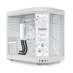 Hyte Y70 Touch Snow White Temperli Cam Usb 3 2 E Atx Dual Chamber Mid Tower Dokunmatik Ekranli Gaming Kasa Cs Hyte Y70ti Ww 1