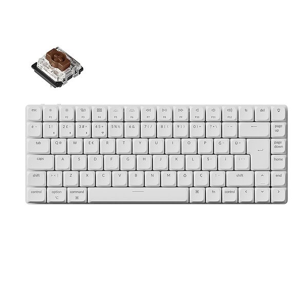 Keychron K3 Max U Rgb Brown Switch Kablosuz Turkce Mekanik Beyaz Gaming Klavye 6