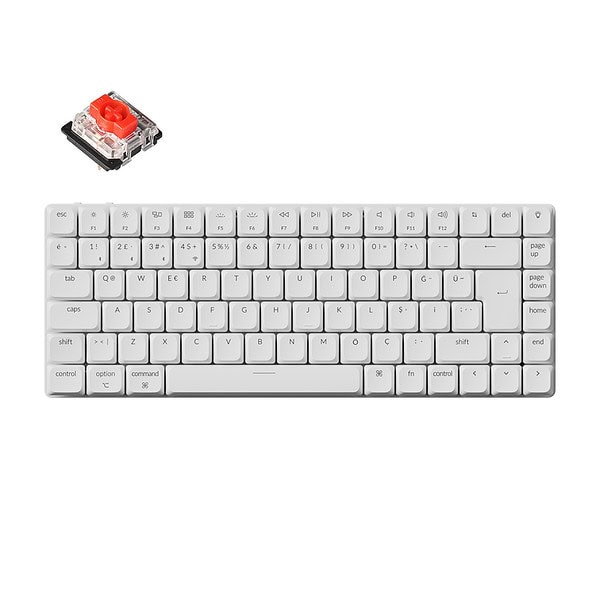 Keychron K3 Max U Rgb Red Switch Kablosuz Turkce Mekanik Beyaz Gaming Klavye 6