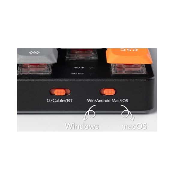 Keychron K5 Max 0 Rgb Red Switch Kablosuz Turkce Mekanik Karbon Siyah Gaming Klavye 5