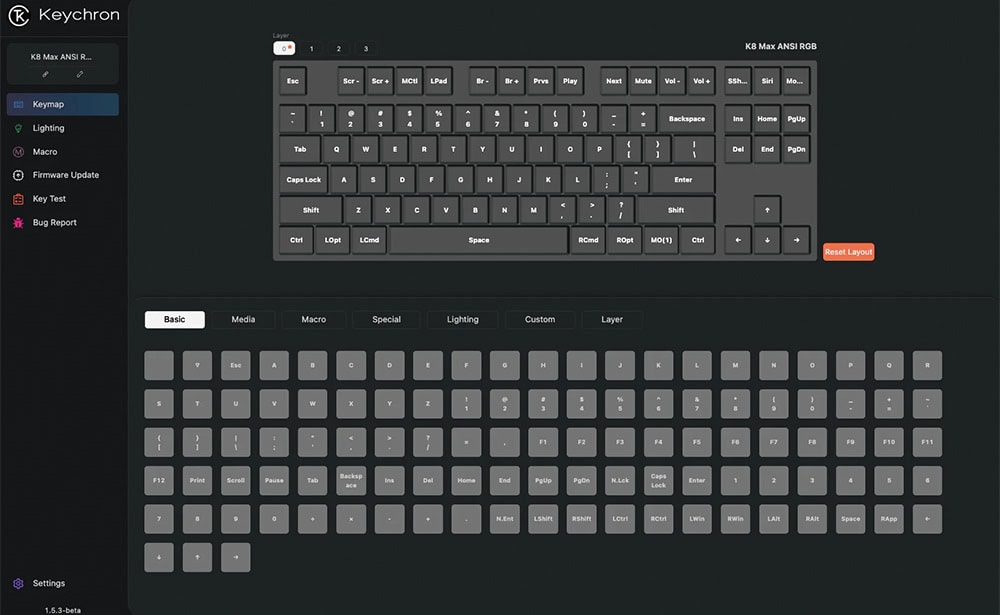 Keychron K8 Max Tkl Rgb Red Switch Klavye H4