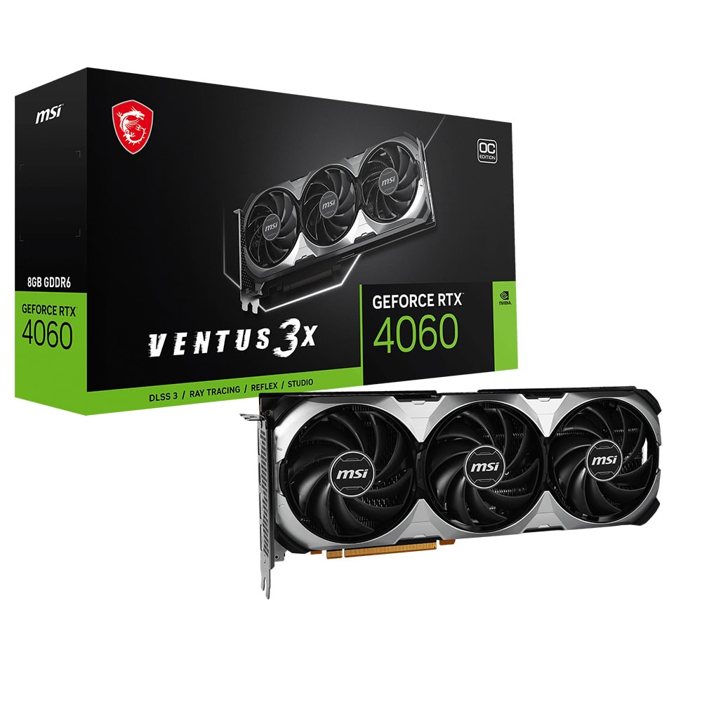 Msi Geforce Rtx 4060 Ventus 3x 8g Oc 8gb Gddr6 128 Bit Dlss 3 Ekran Karti Y1
