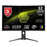 Msi Mag 321cupdf 31 5 Inc 160hz 4k Uhd 0 5ms 320hz Full Hd Dual Mode Freesync Premium Rapid Va Kavisli Gaming Monitor Y1