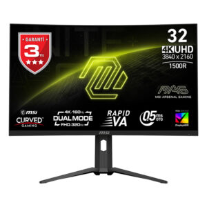 Msi Mag 321cupdf 31 5 Inc 160hz 4k Uhd 0 5ms 320hz Full Hd Dual Mode Freesync Premium Rapid Va Kavisli Gaming Monitor Y1