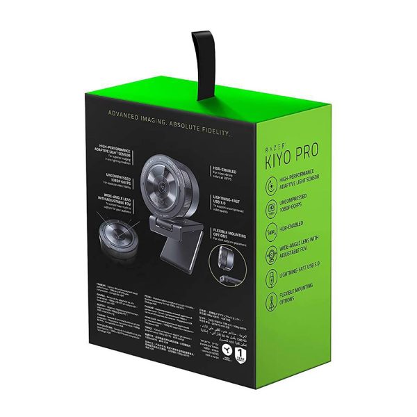 Razer Kiyo Pro 1080p 60fps Webcam Rz19 03640100 R3m1 5