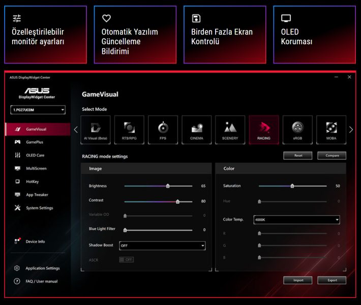ASUS ROG Swift OLED PG27UCDM Gaming Monitör h17