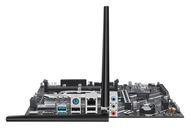 PRIME H810M-A WIFI ASUS ve Adobe Creative Cloud logosu ile birlikte ASUS bilgisayar ve monitör, projeksiyon cihazı ve çeşitli tasarım araçları.