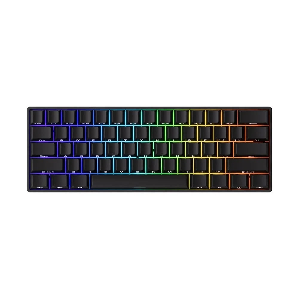 Akko Monsgeek Fun60 Max Shine Through Black Hall Effect Manyetik Switch Argb Kablosuz Hotswap Mekanik Gaming Klavye Y1